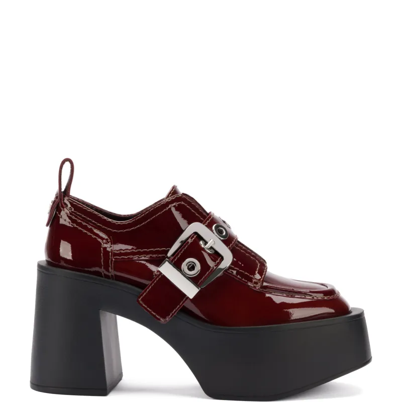 Stewart Platform Oxford In Carmin Patent Leather sold by Larroude