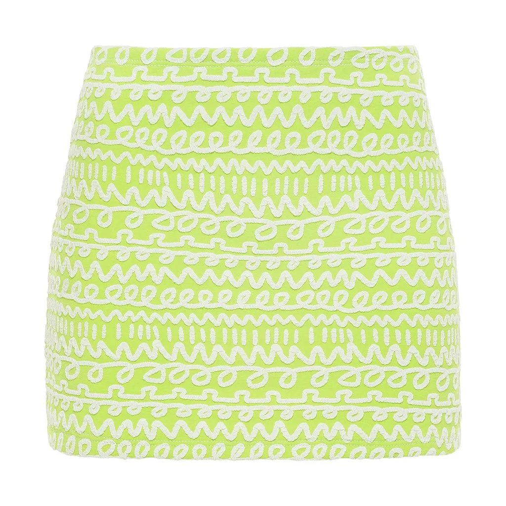 Lime Icing Micro Skirt sold by Larroude