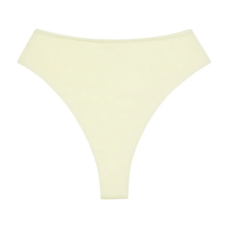 Buttercream Rib Paula Bikini Bottom sold by Larroude
