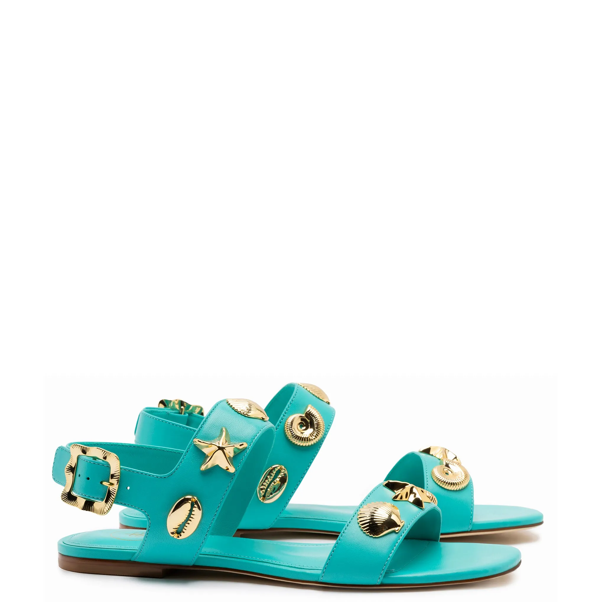 Madison Flat In Caribbean Leather sold by Larroude product image thumbnail 2