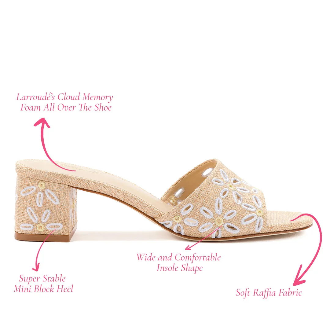 Brigitte Mule In Beige Raffia sold by Larroude product image thumbnail 5