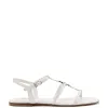 Hana Flat In White Patent Leather sold by Larroude