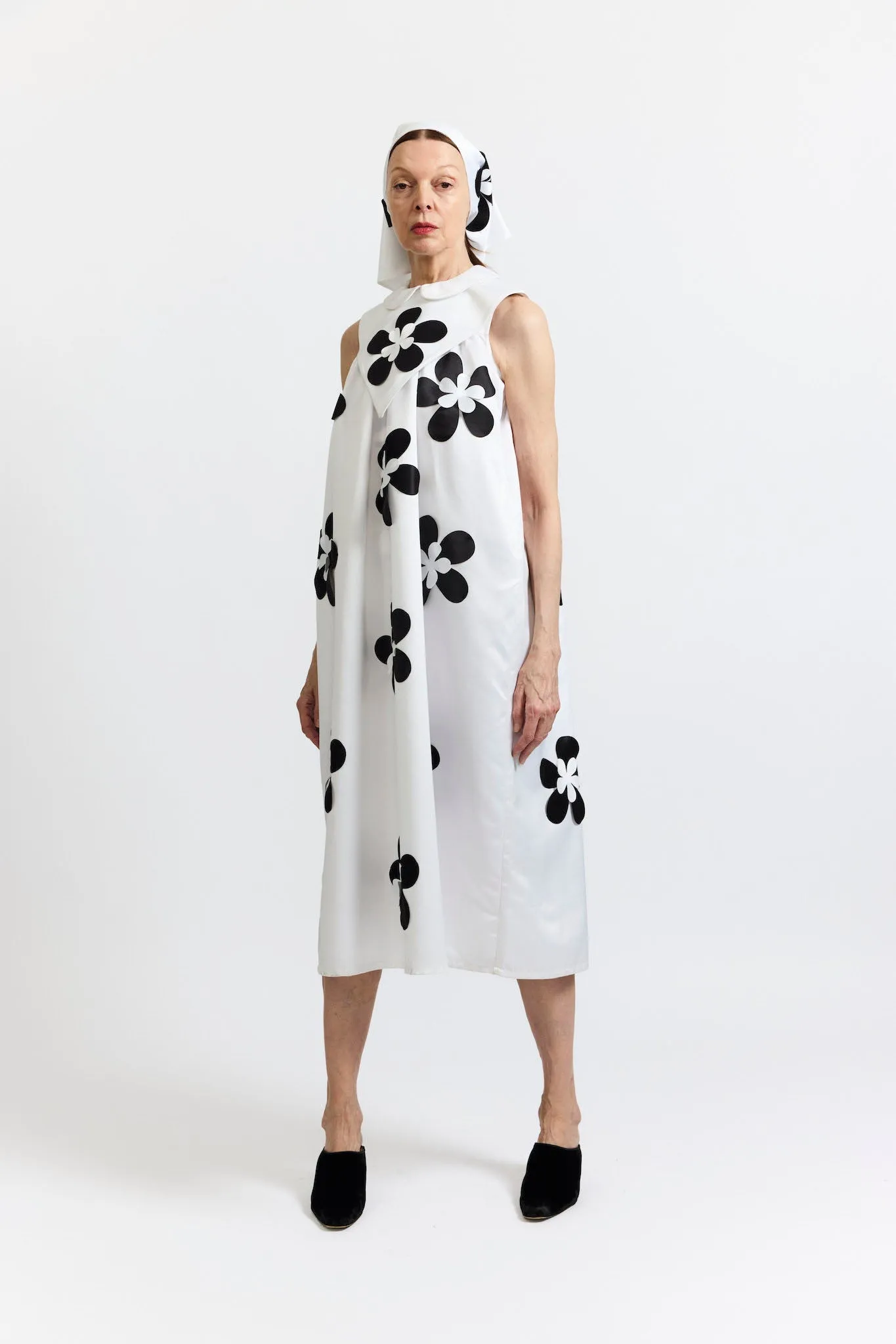 Penelope Dress in White Satin sold by Larroude product image thumbnail 2