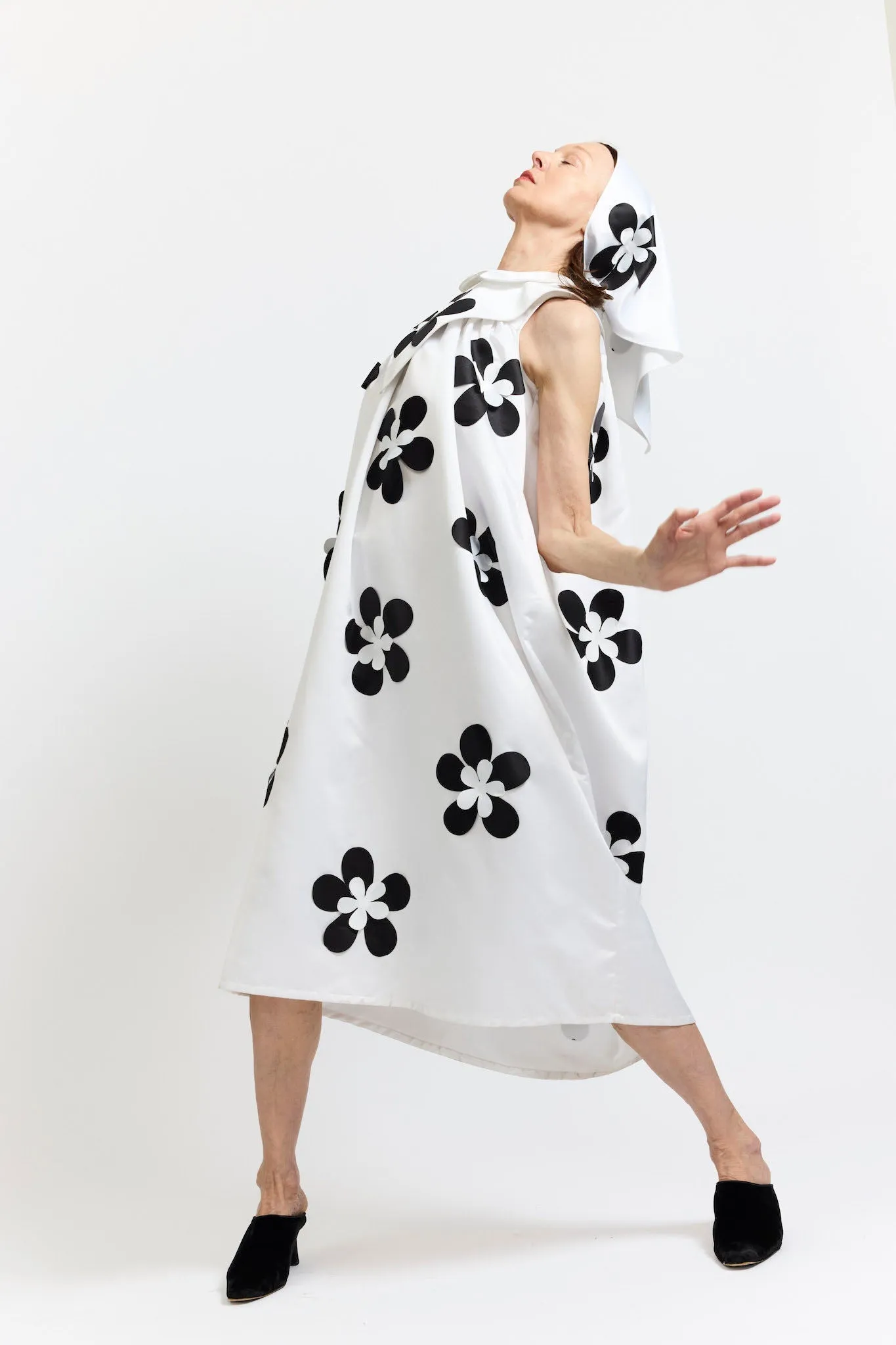 Penelope Dress in White Satin sold by Larroude product image thumbnail 4