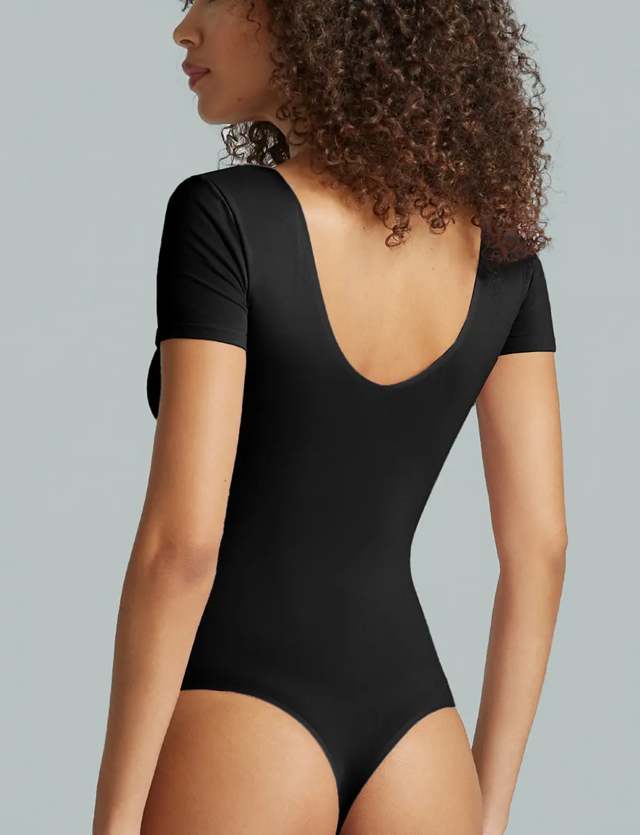 Ballet Cap Sleeve Bodysuit sold by Larroude product image thumbnail 3