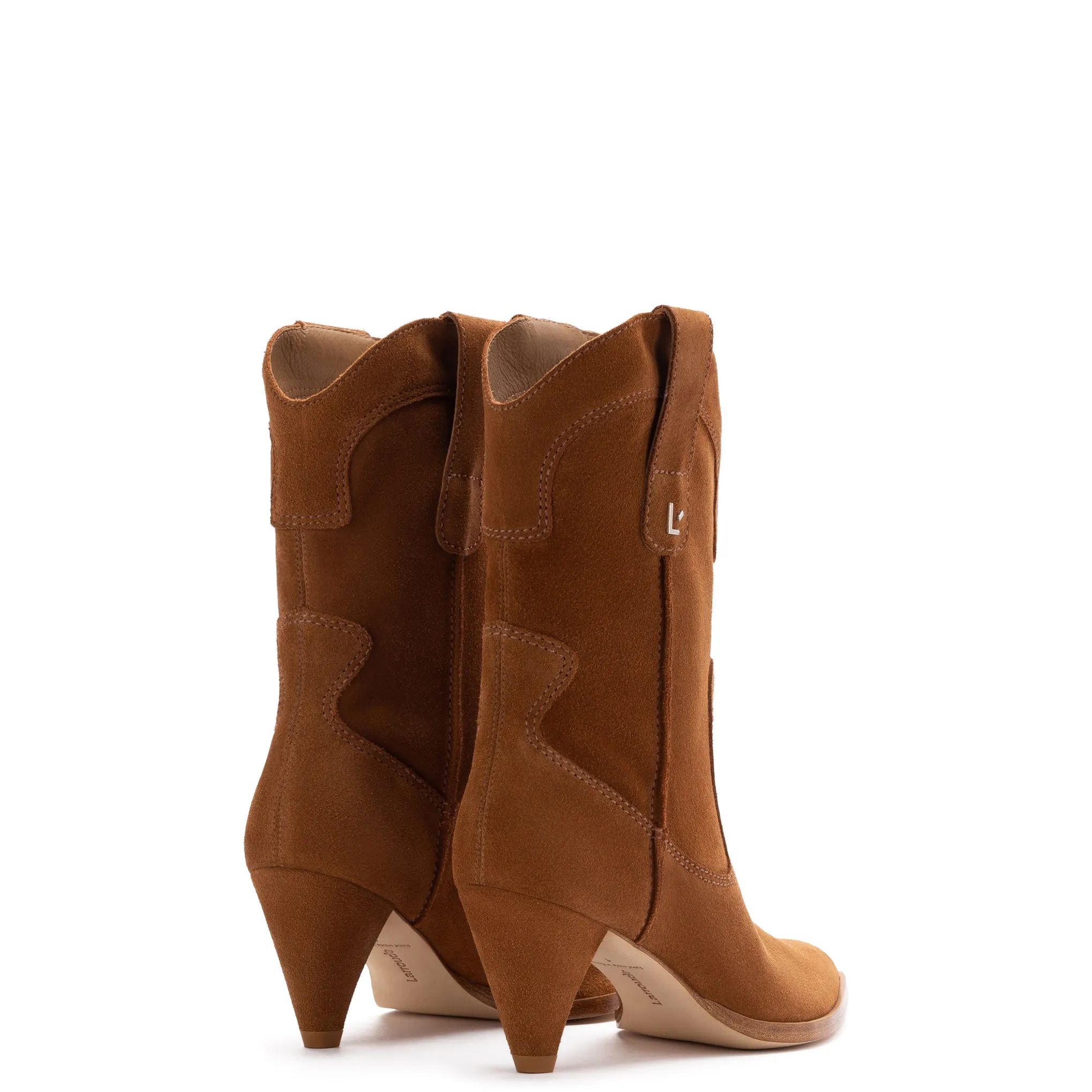 Thelma Boot In Tobacco Suede sold by Larroude product image thumbnail 3