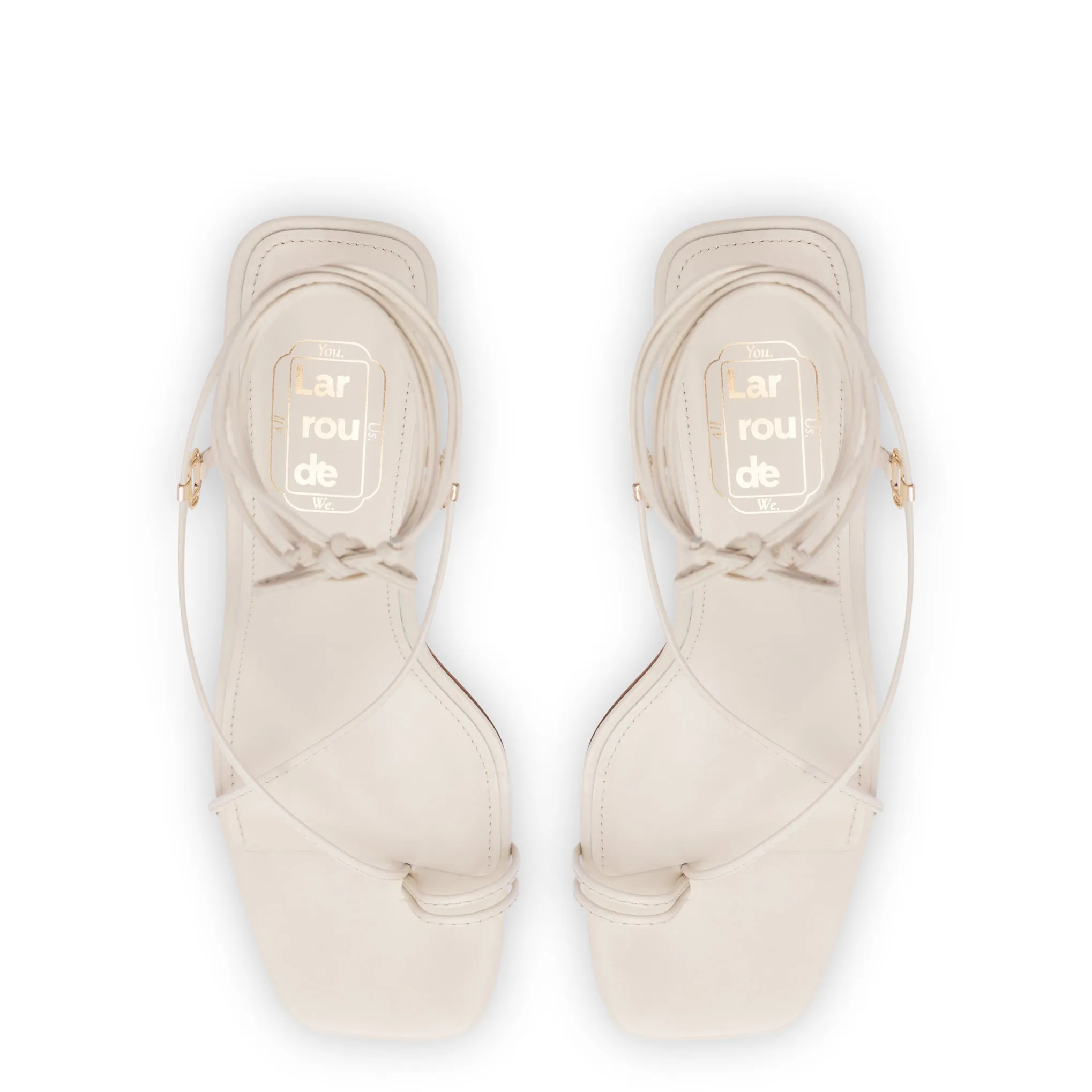 Portofino Sandal In White Leather sold by Larroude product image thumbnail 3