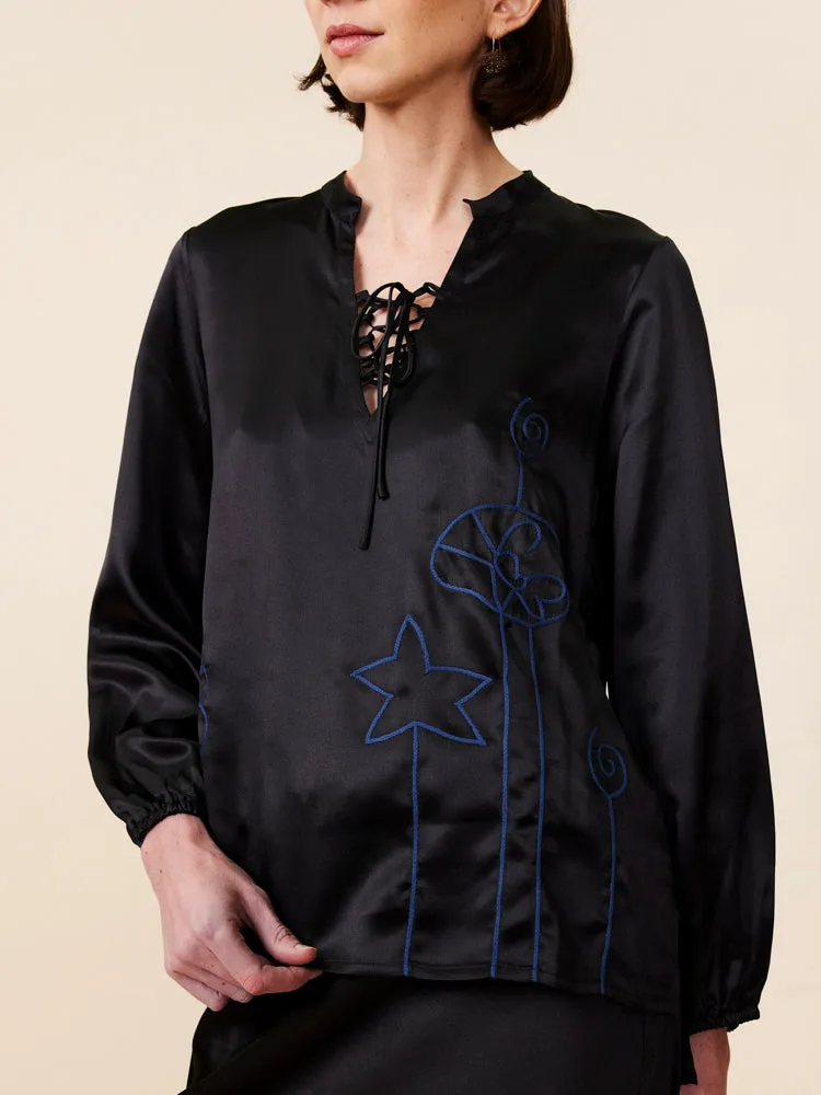 Hudson Silk Popover sold by Larroude product image thumbnail 2