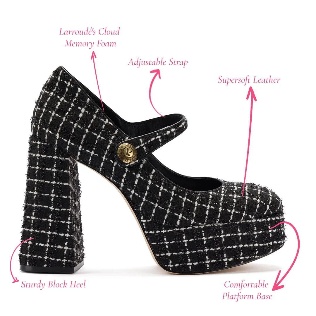 Emma Pump In Black Tweed sold by Larroude product image thumbnail 5