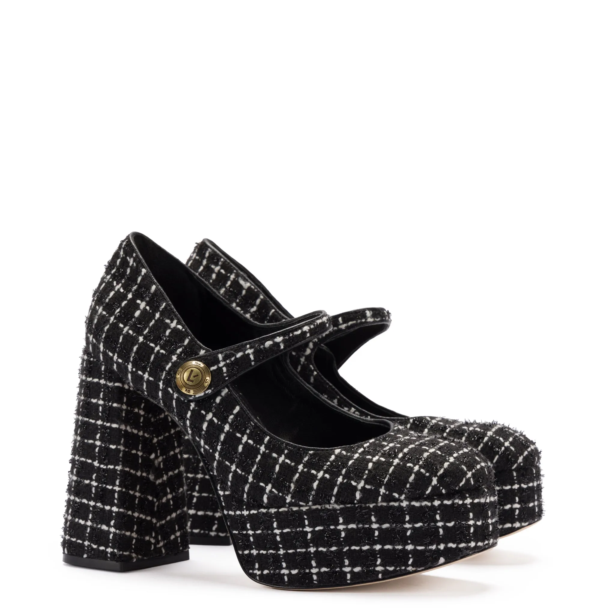 Emma Pump In Black Tweed sold by Larroude product image thumbnail 2