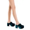 Miso Platform Clog In Deepsea Velvet sold by Larroude