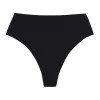 Black Rib Paulina Bikini Bottom sold by Larroude