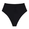 Black Rib Paulina Bikini Bottom sold by Larroude