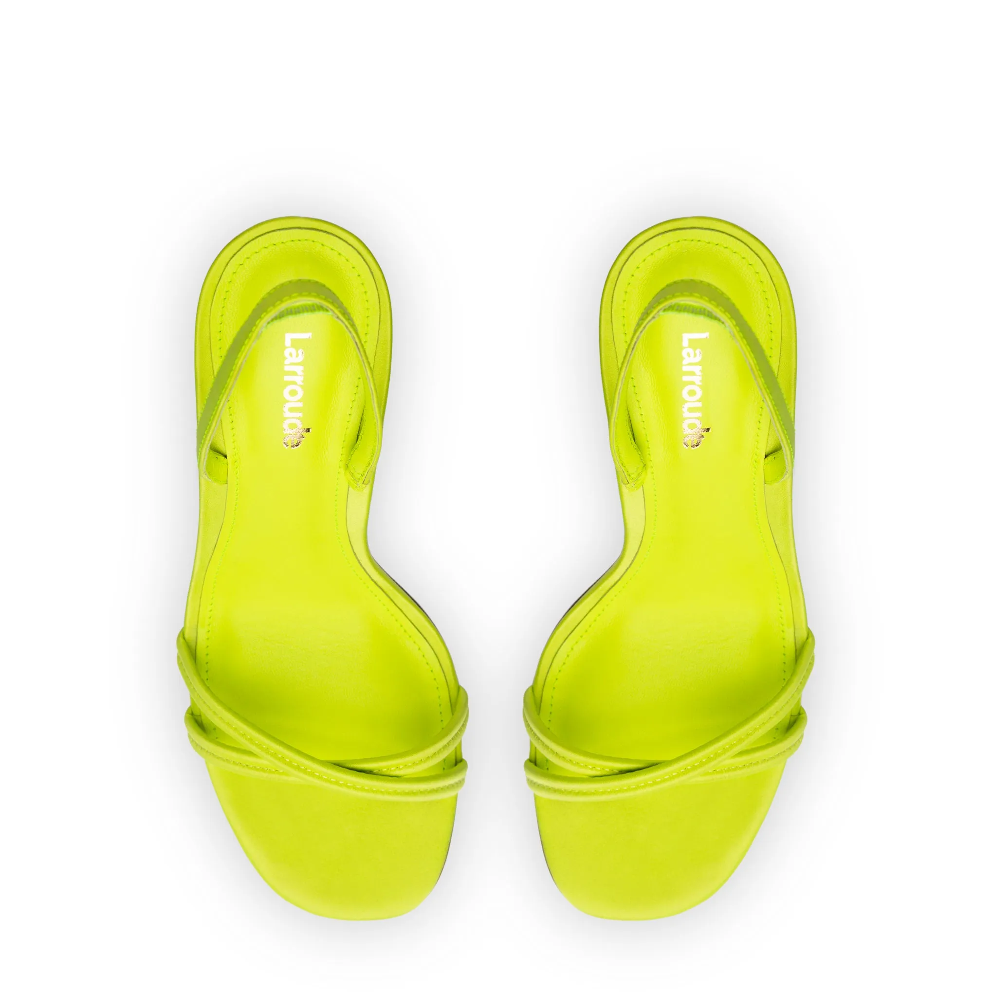 Annie Sandal In Lemon Satin sold by Larroude product image thumbnail 3