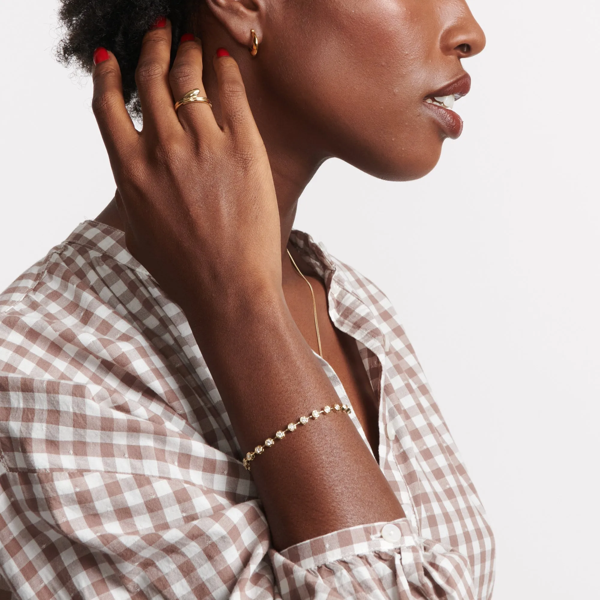 Diamond Hex Tennis Bracelet sold by Larroude product image thumbnail 3