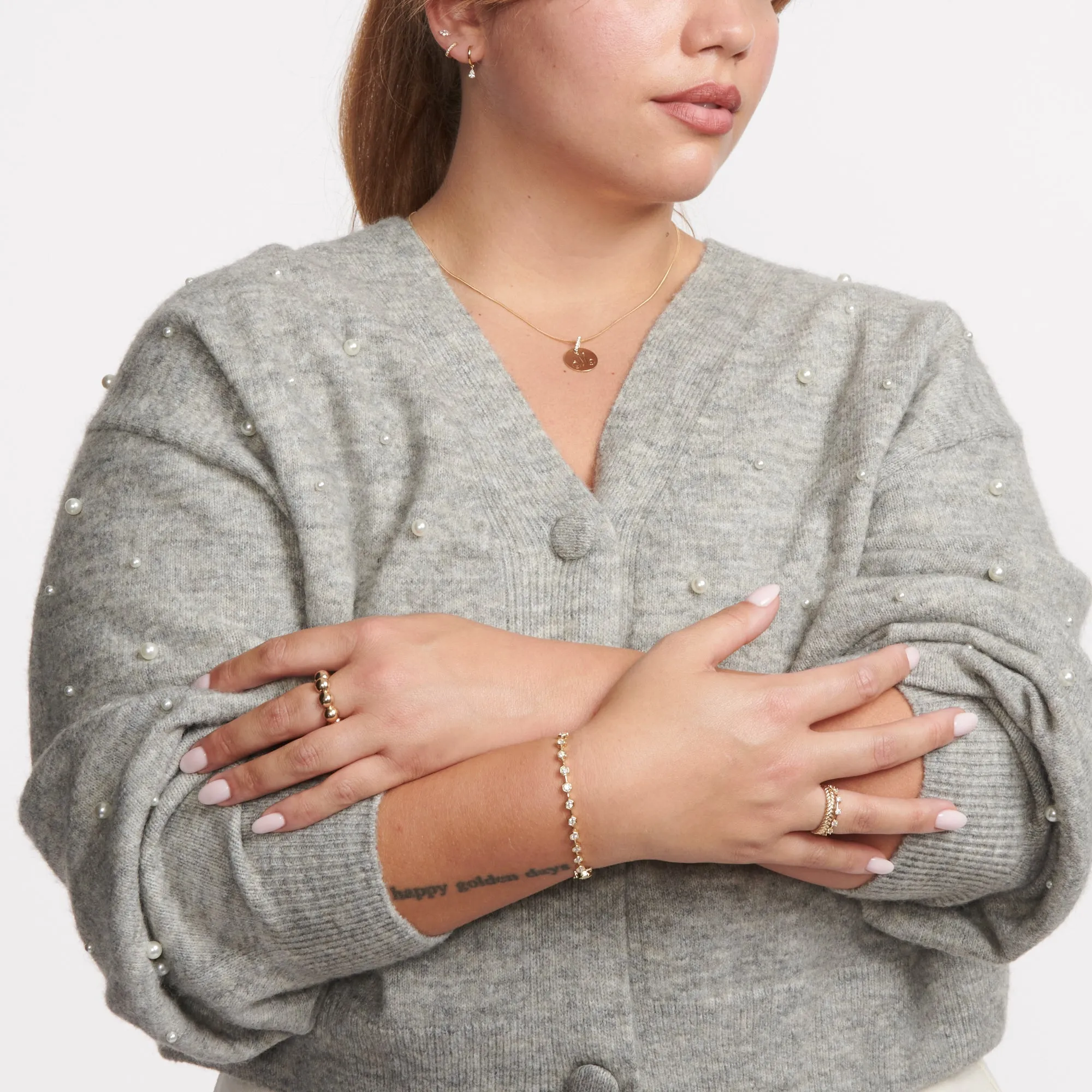 Diamond Hex Tennis Bracelet sold by Larroude product image thumbnail 5