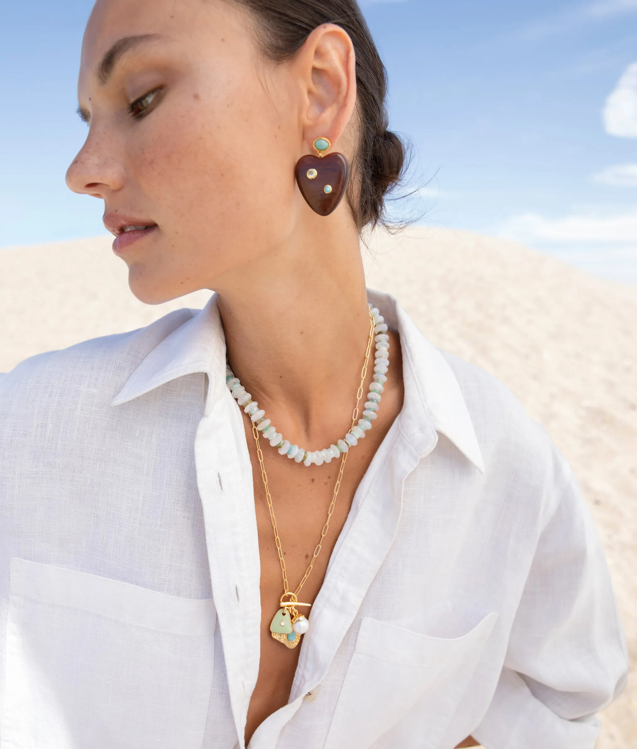 Tamarind Heart Earrings sold by Larroude product image thumbnail 2