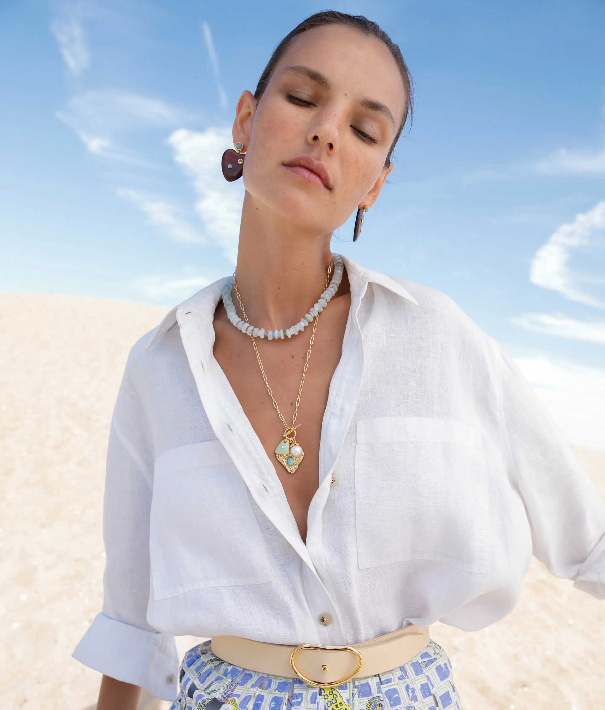 Tamarind Heart Earrings sold by Larroude product image thumbnail 3