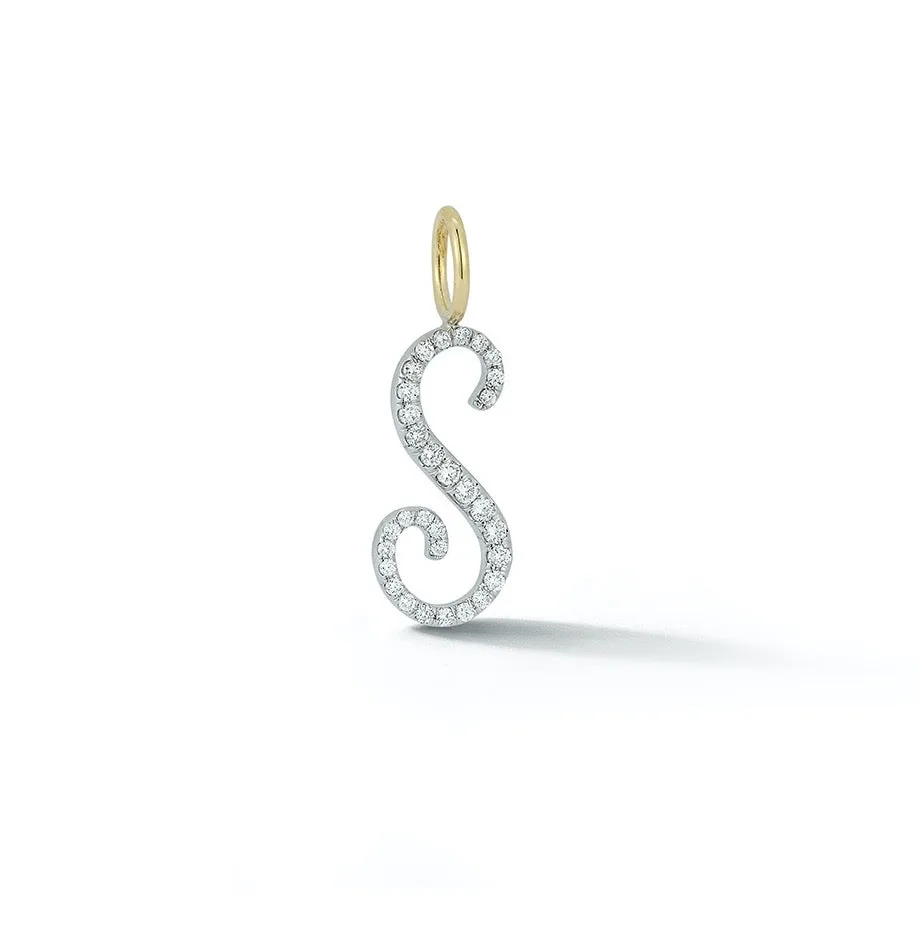 Diamond Script Initial Charm sold by Larroude product image thumbnail 3