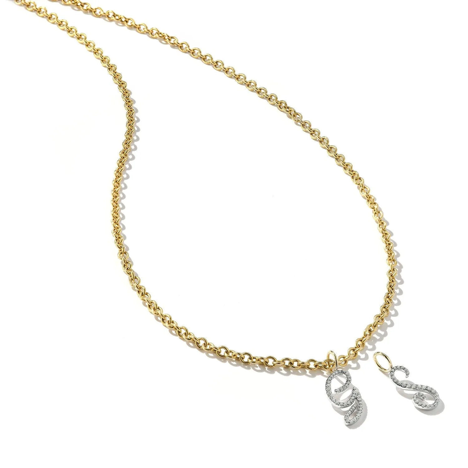 Diamond Script Initial Charm sold by Larroude product image thumbnail 5