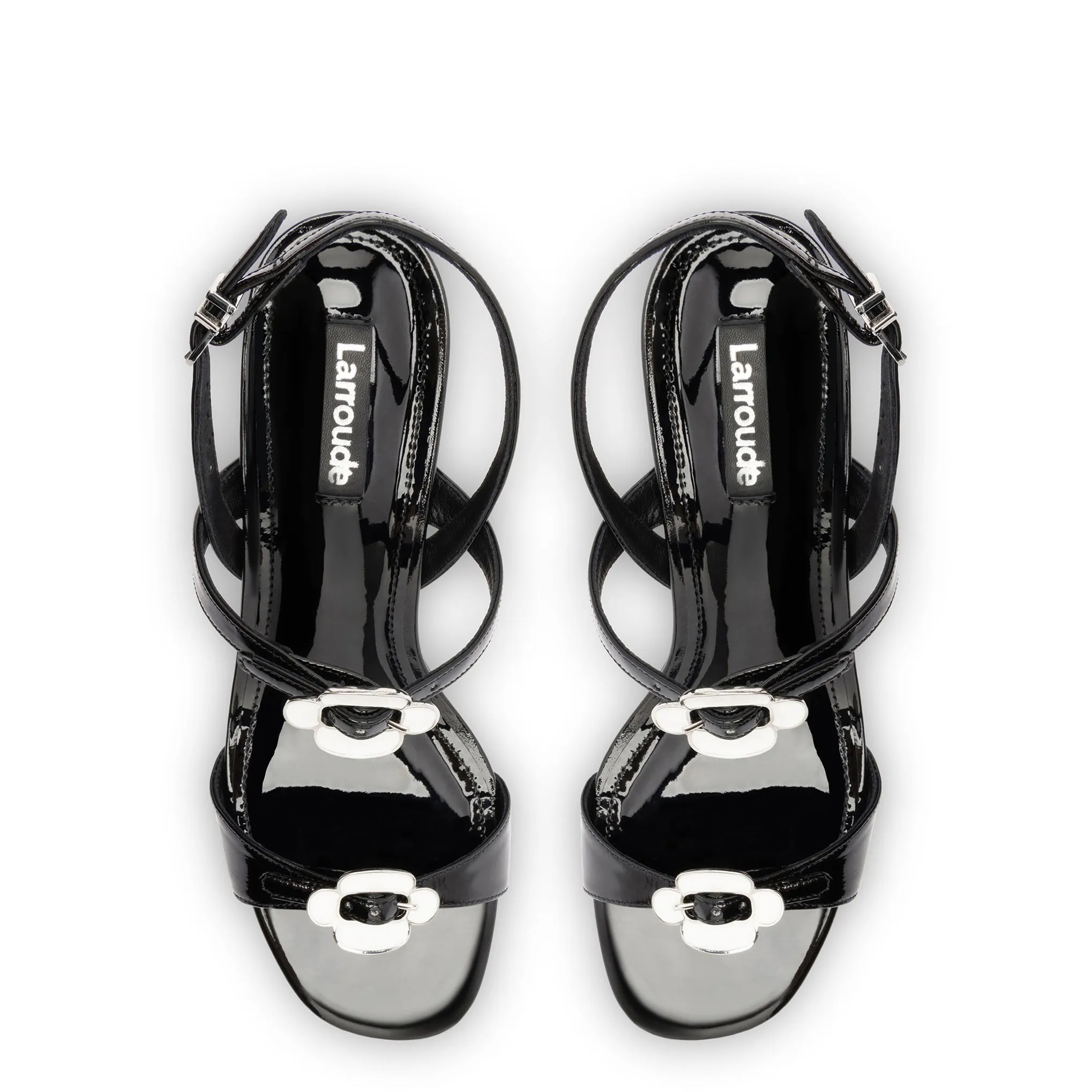 Tinx Block In Black Patent Leather sold by Larroude product image thumbnail 3