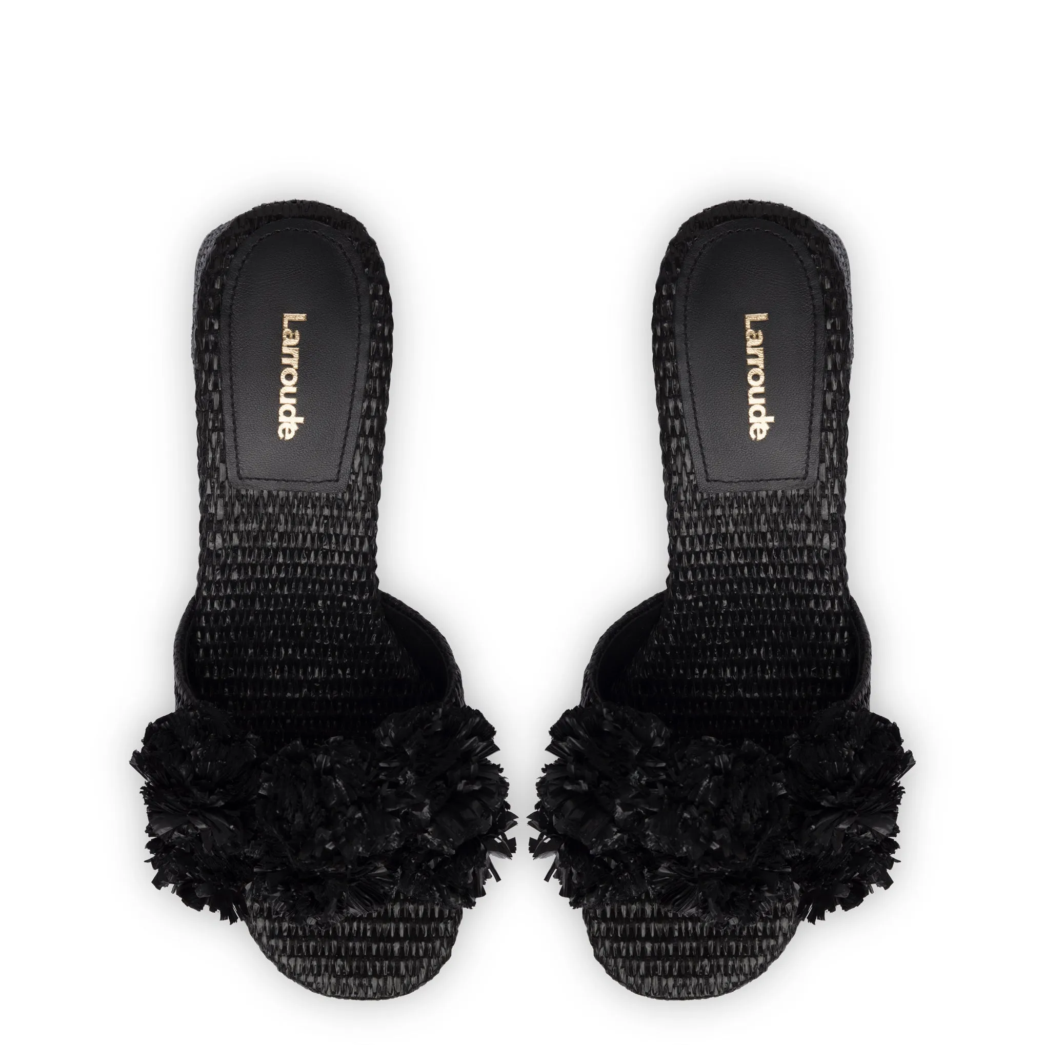 Brigitte Mule In Black Raffia sold by Larroude product image thumbnail 3