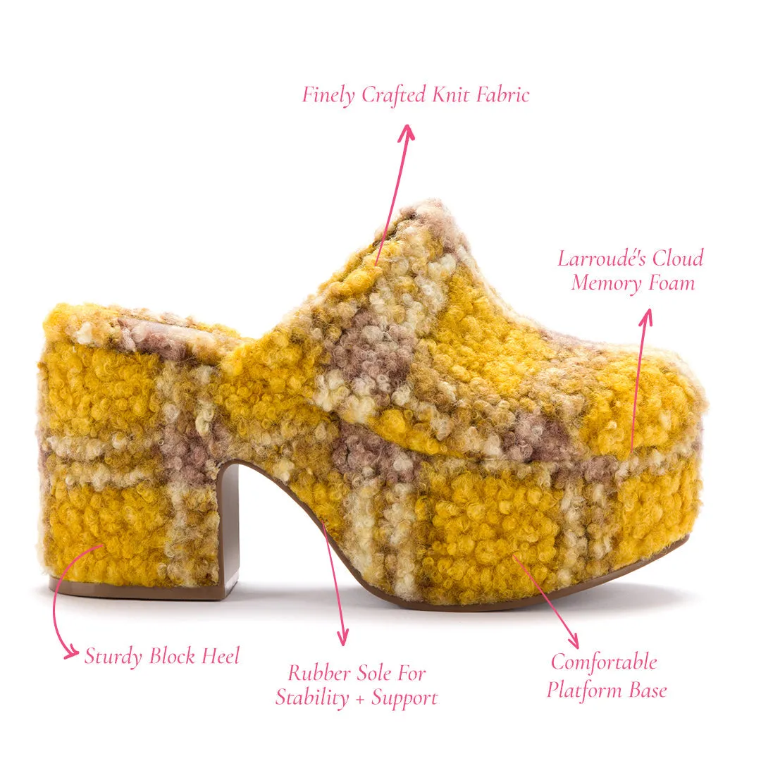 Miso Platform Clog In Dijon Plaid Shearling sold by Larroude product image thumbnail 5