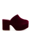 Miso Platform Clog In Wine Velvet sold by Larroude