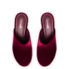 Miso Platform Clog In Wine Velvet sold by Larroude