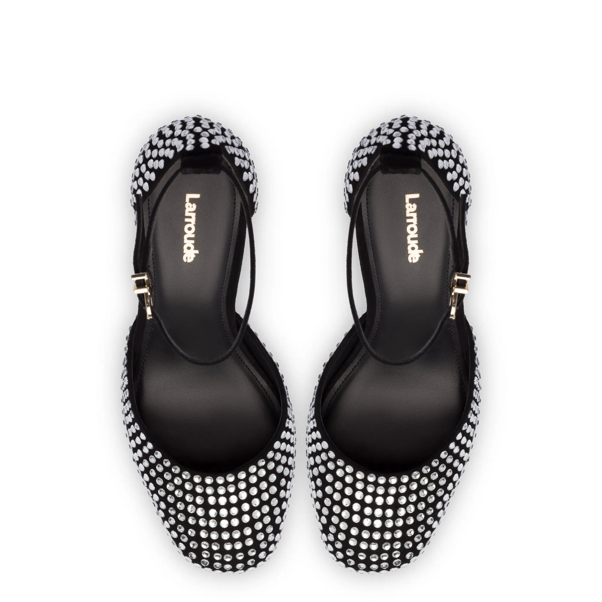 Ari Crystal Pump In Black Suede sold by Larroude product image thumbnail 3