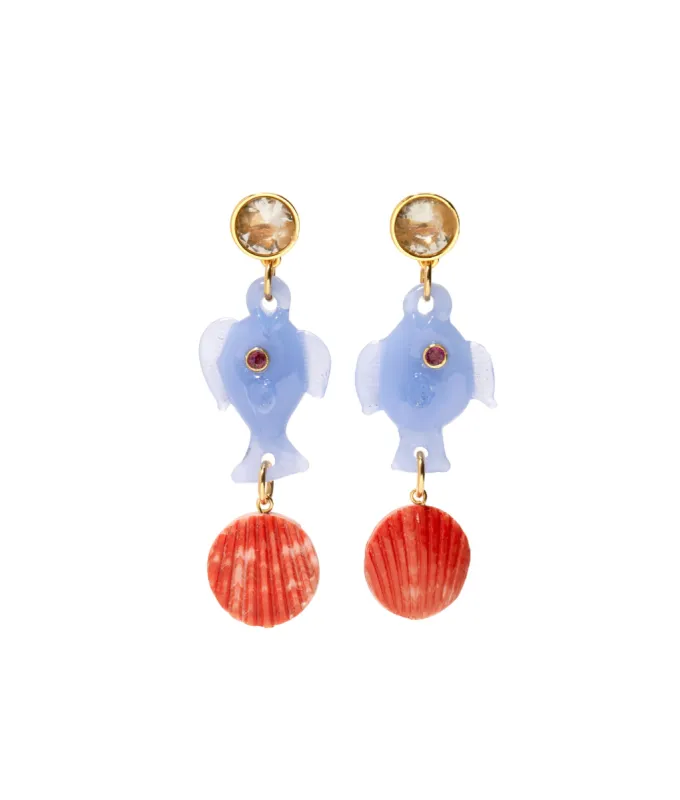 Pescado Earrings sold by Larroude