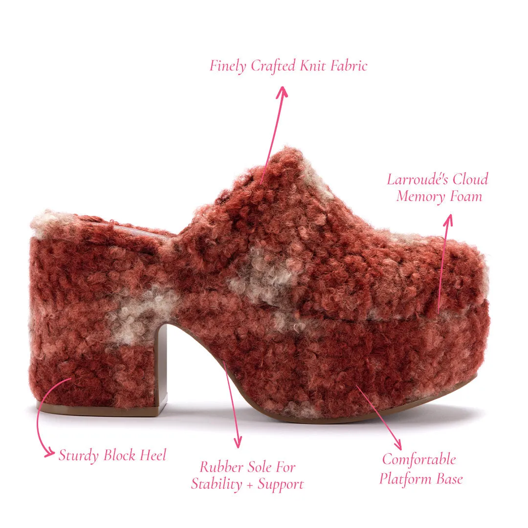 Miso Platform Clog In Berry Plaid Shearling sold by Larroude product image thumbnail 5