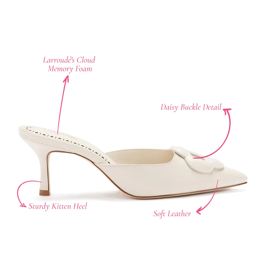 Flora Pump In Ivory Leather sold by Larroude product image thumbnail 5