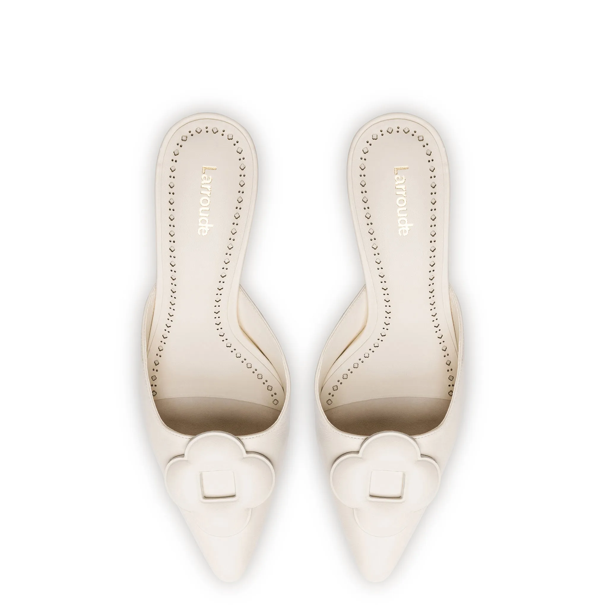 Flora Pump In Ivory Leather sold by Larroude product image thumbnail 3