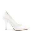 Michelle Pump In White Patent Leather sold by Larroude