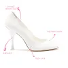 Michelle Pump In White Patent Leather sold by Larroude