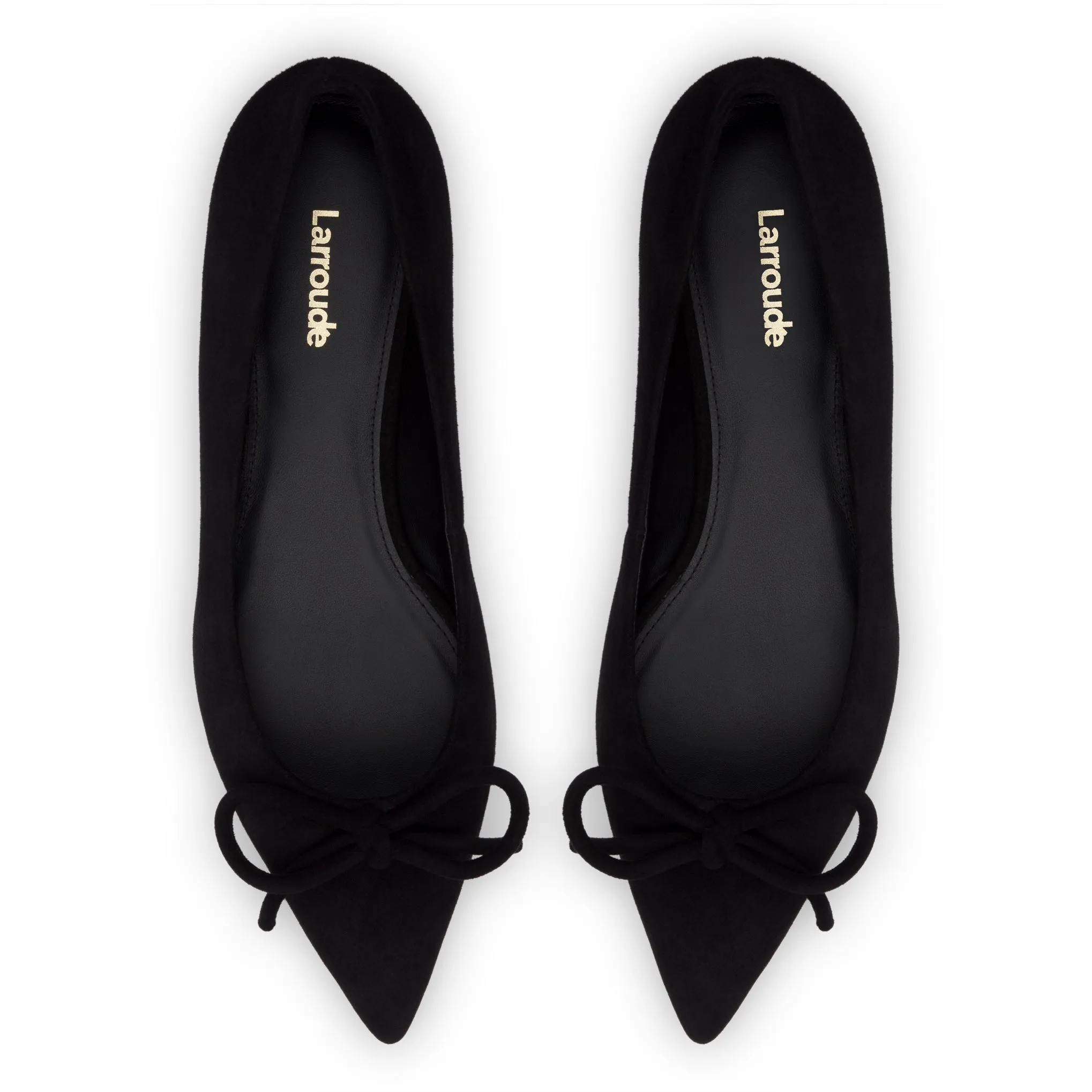 Lee Flat In Black Suede sold by Larroude product image thumbnail 3