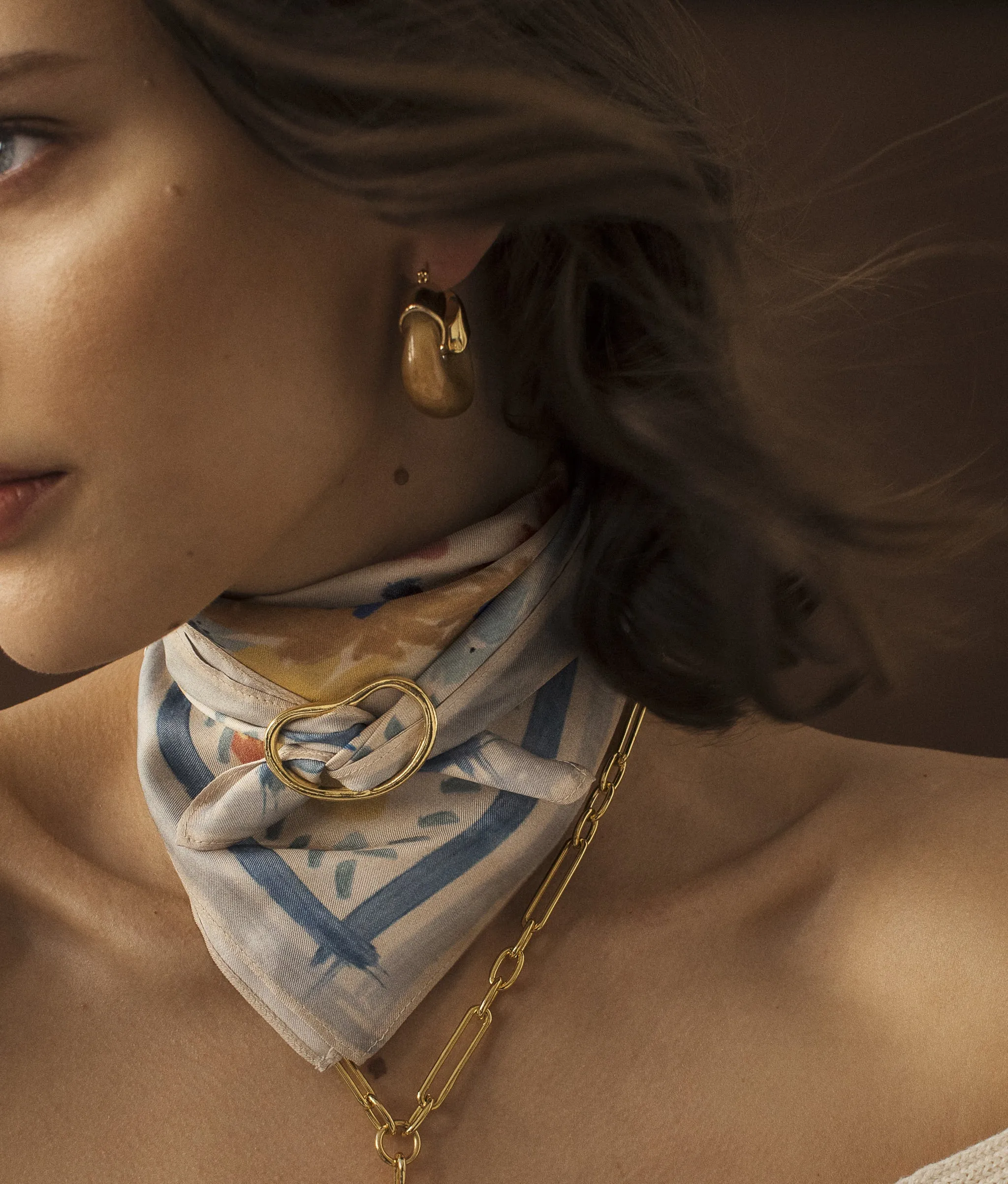 Organic Hoops in Mocha sold by Larroude product image thumbnail 2