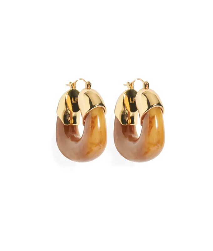 Organic Hoops in Mocha sold by Larroude