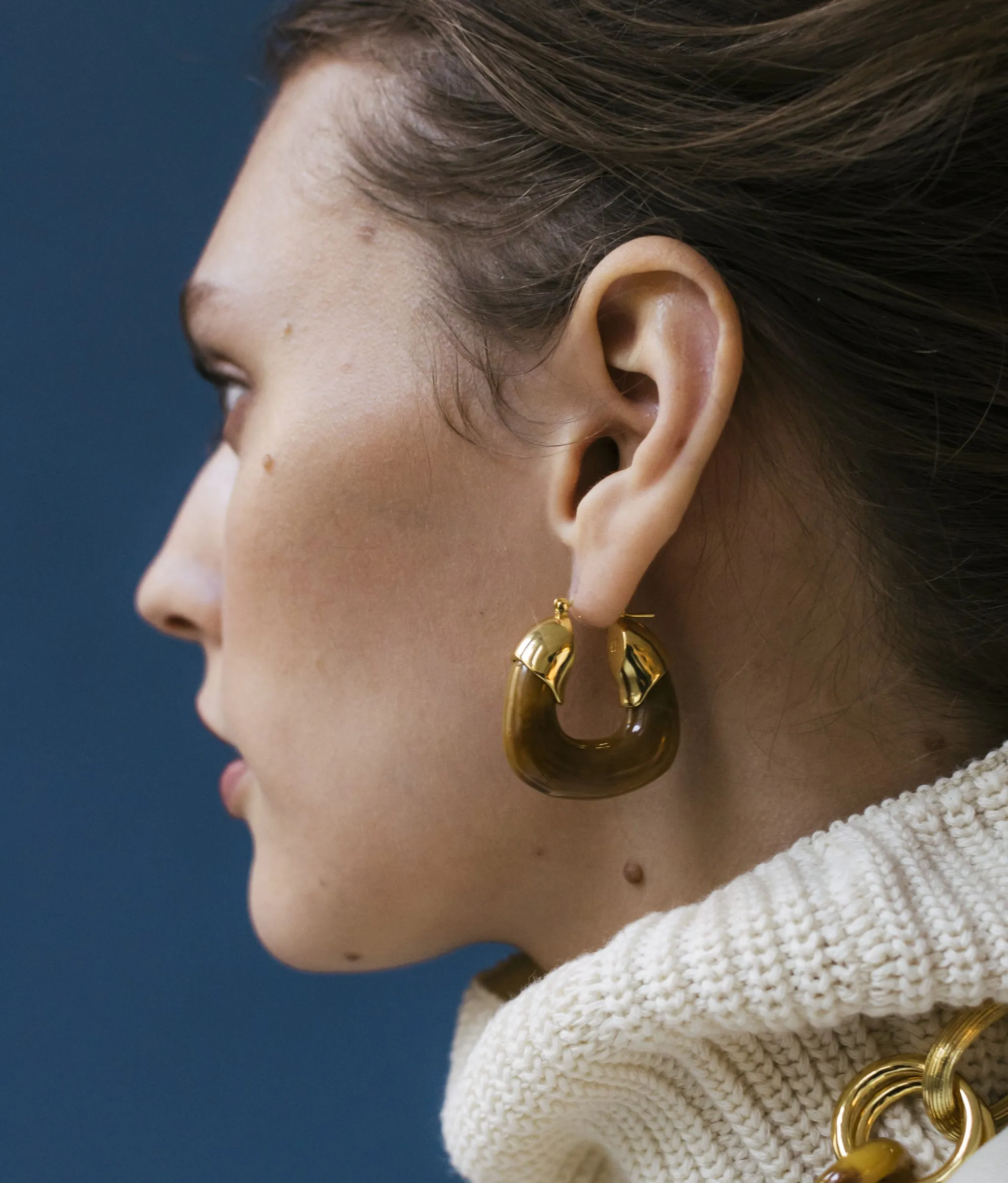 Organic Hoops in Mocha sold by Larroude product image thumbnail 3