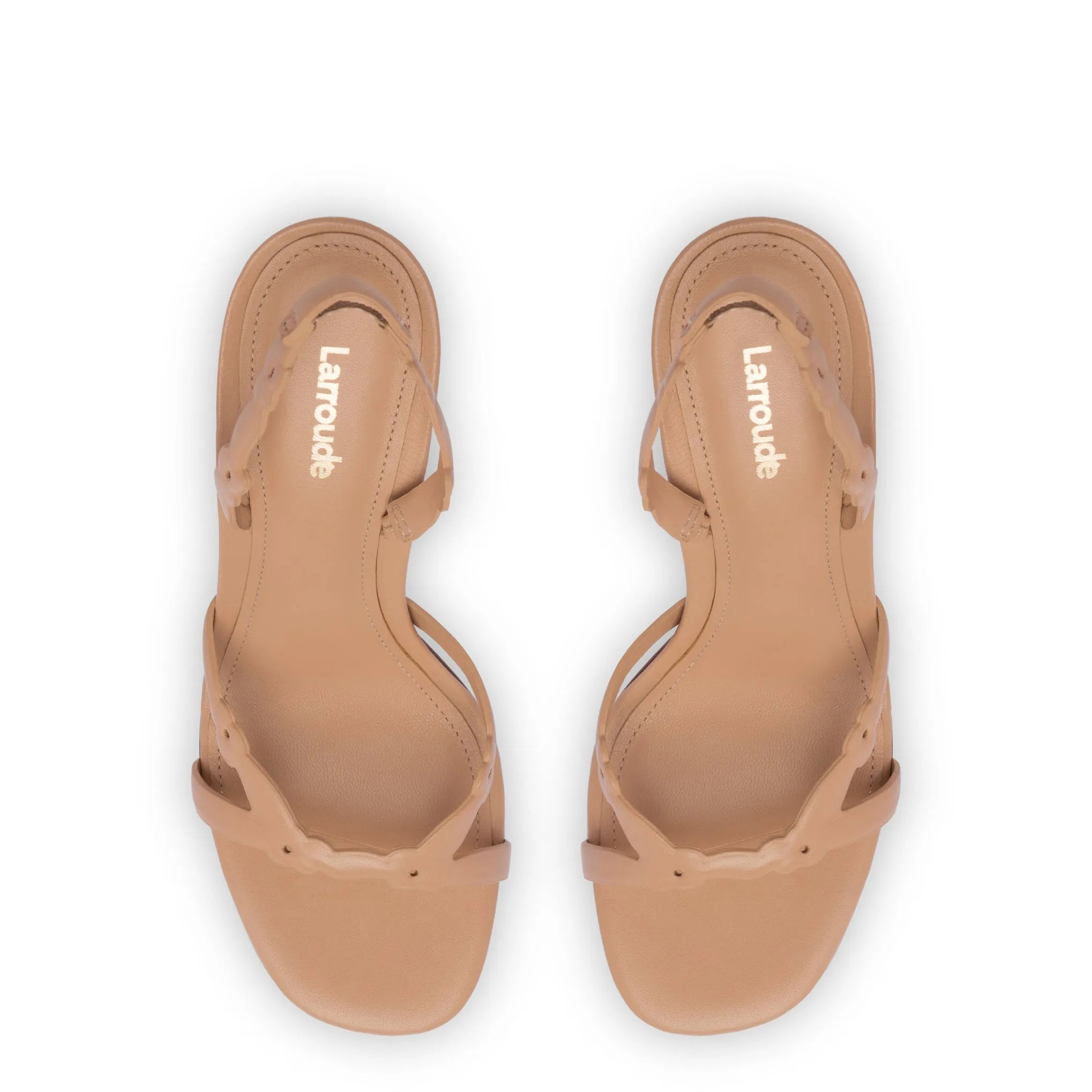 Margherita Sandal In Tan Leather sold by Larroude product image thumbnail 3