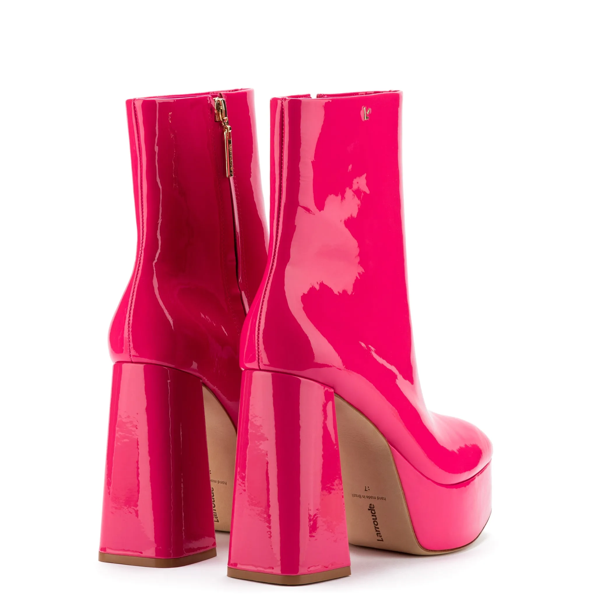 Dolly Boot In Pink Patent Leather sold by Larroude product image thumbnail 3