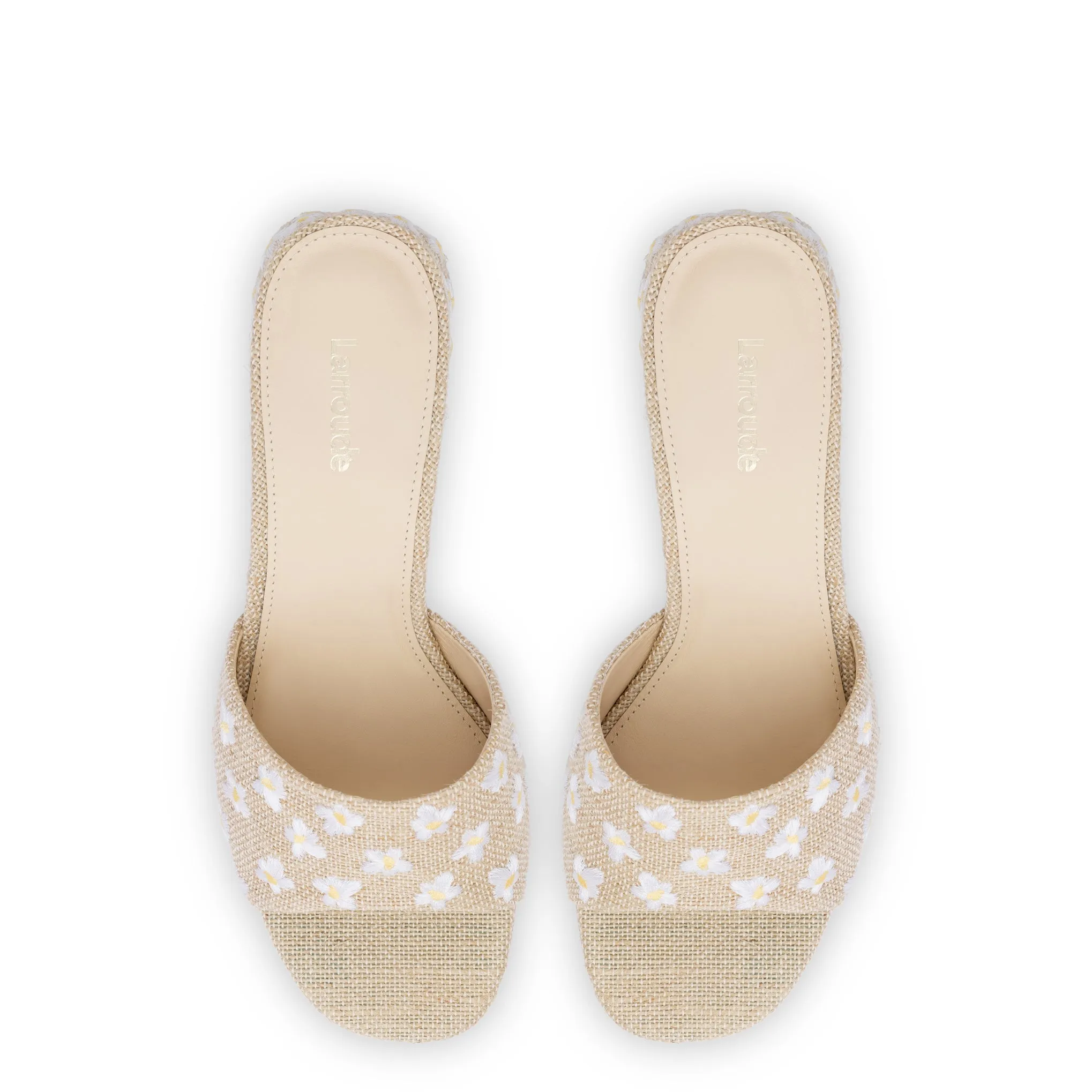 Brigitte Mule In Raw Linen sold by Larroude product image thumbnail 3