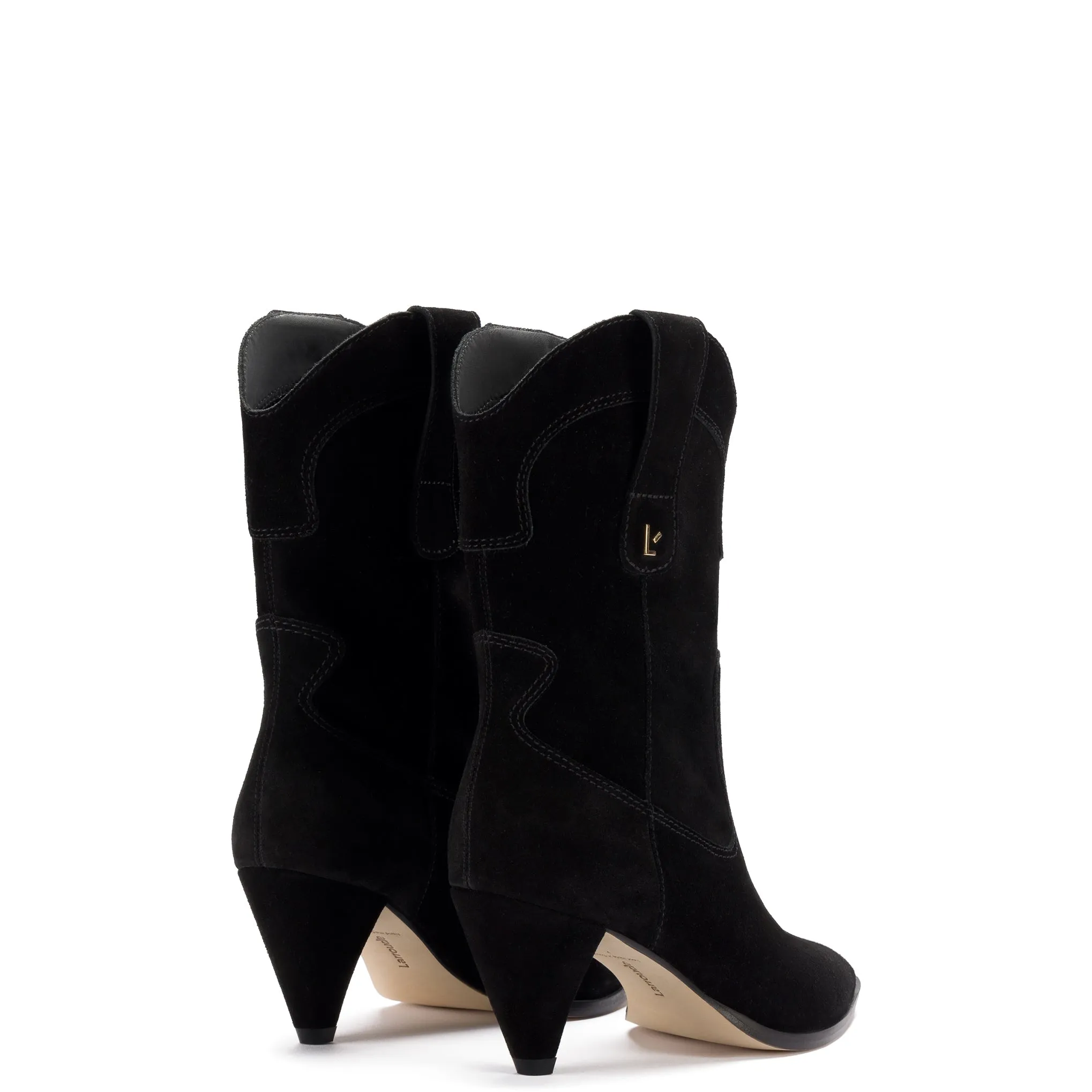 Thelma Boot In Black Suede sold by Larroude product image thumbnail 3