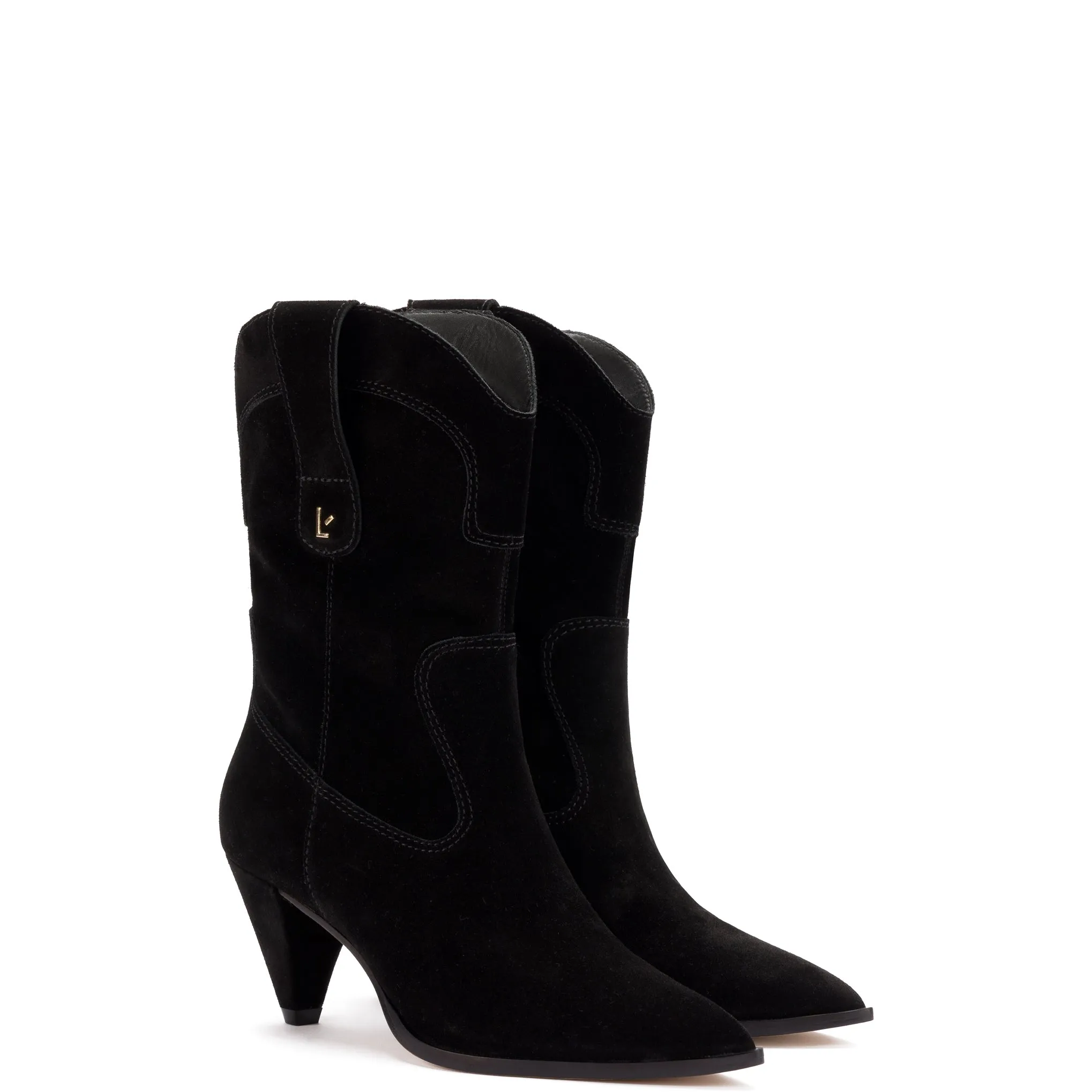 Thelma Boot In Black Suede sold by Larroude product image thumbnail 2