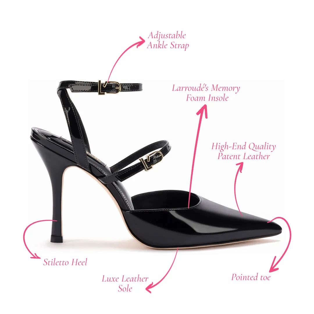 Kris Pump In Black Patent Leather sold by Larroude product image thumbnail 5