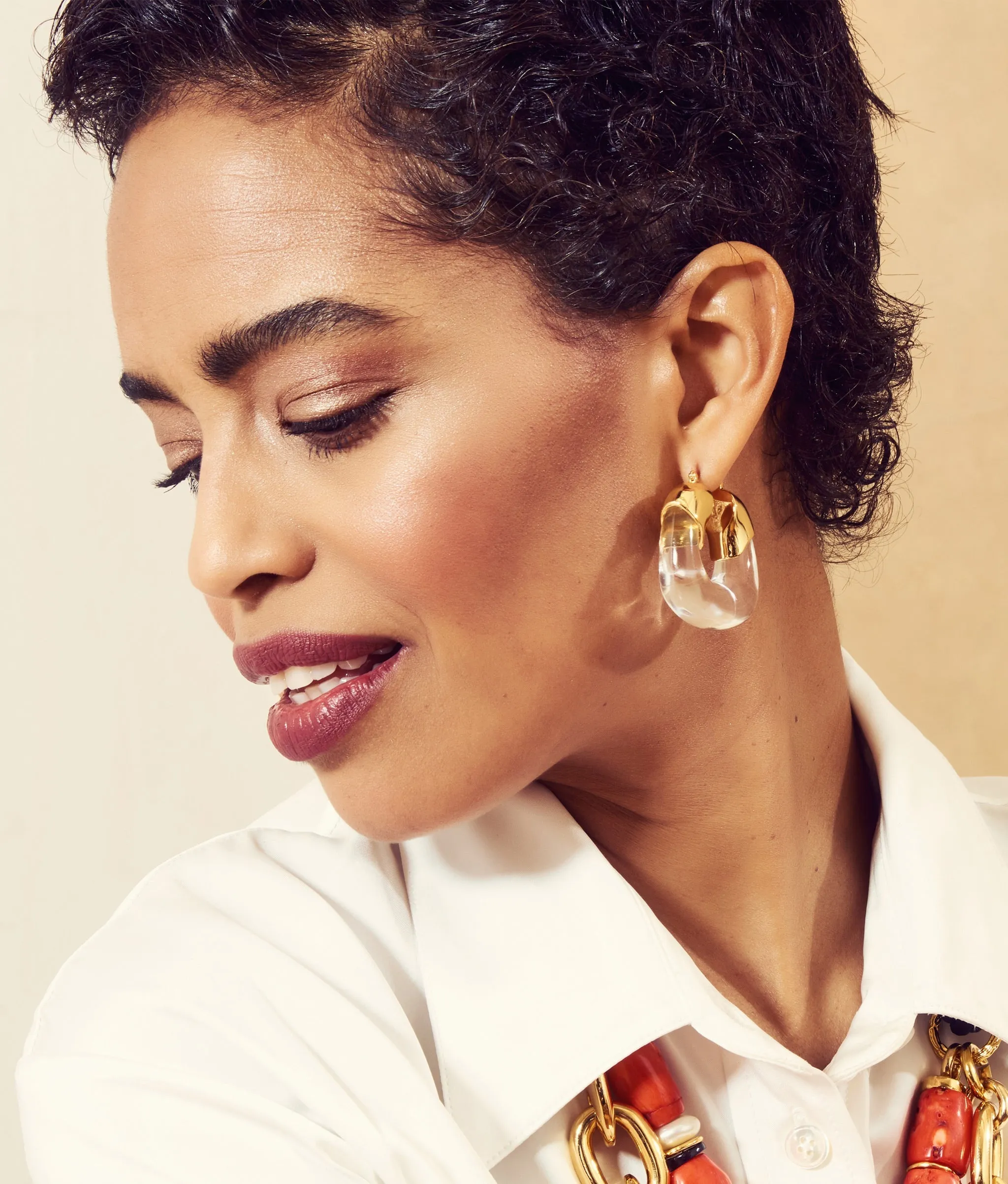 Organic Hoops in Clear sold by Larroude product image thumbnail 2