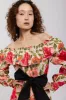 Laura Ashley x BATSHEVA Wednesday Dress in Tea Rose sold by Larroude