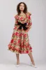 Laura Ashley x BATSHEVA Wednesday Dress in Tea Rose sold by Larroude