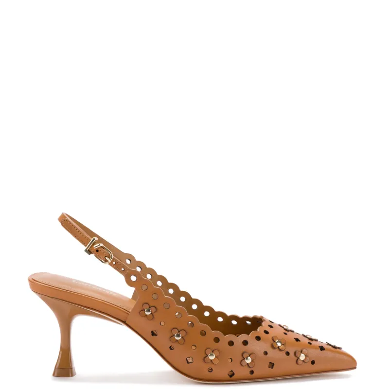 Jasmine Pump In Biscuit Leather sold by Larroude